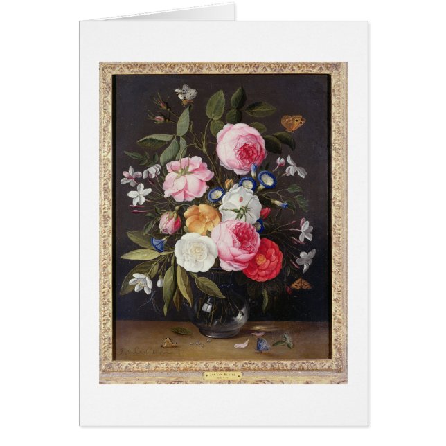 Cartão Ainda vida T32512 das flores em um vaso, 1661 (Frente)