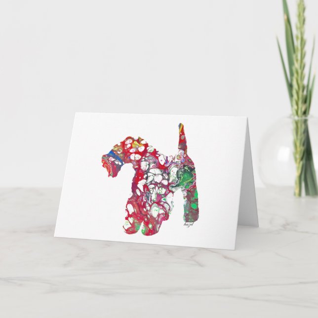 Cartão Airedale Terrier, Airedale Terrier Em Branco (Frente)