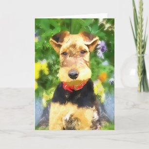 Cartão Airedale Terrier Puppy Greeting Card