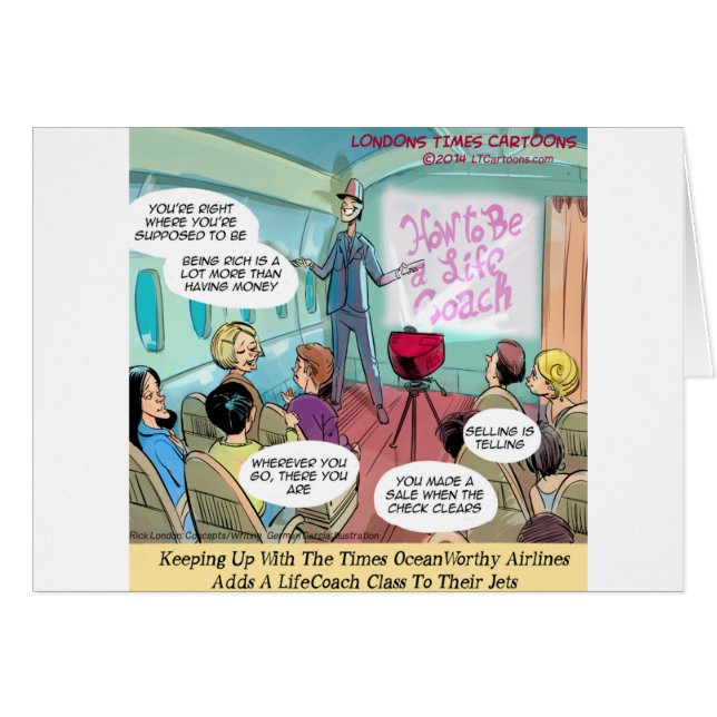 Cartão Airline LifeCoach Classe Funny (Frente Horizontal)