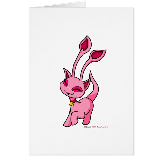 Cartão Aisha cor-de-rosa Prancing (Frente)