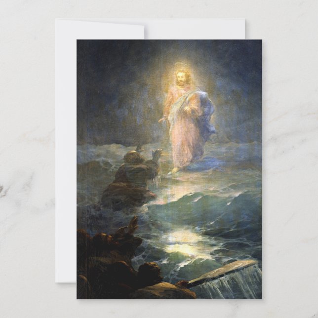 Cartão Aivazovsky - Andando na Água (Frente)