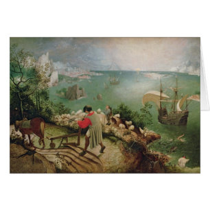 Cartão Ajardine com a queda de Ícaro, c.1555