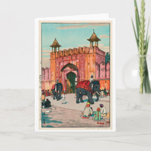 Cartão Ajmer Gate, Jaipur, Hiroshi Yoshida