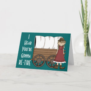 Cartão Ajuda para aposentadoria da Cowgirl - Humor Ociden