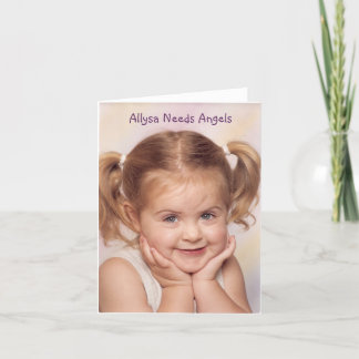 Cartão Ajude Allysa a caminhar novamente - Personalizado