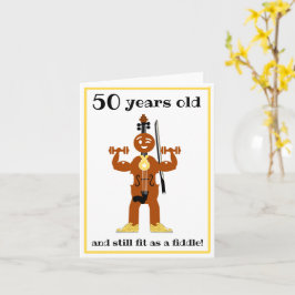 Cartão Ajustado engraçado como violino