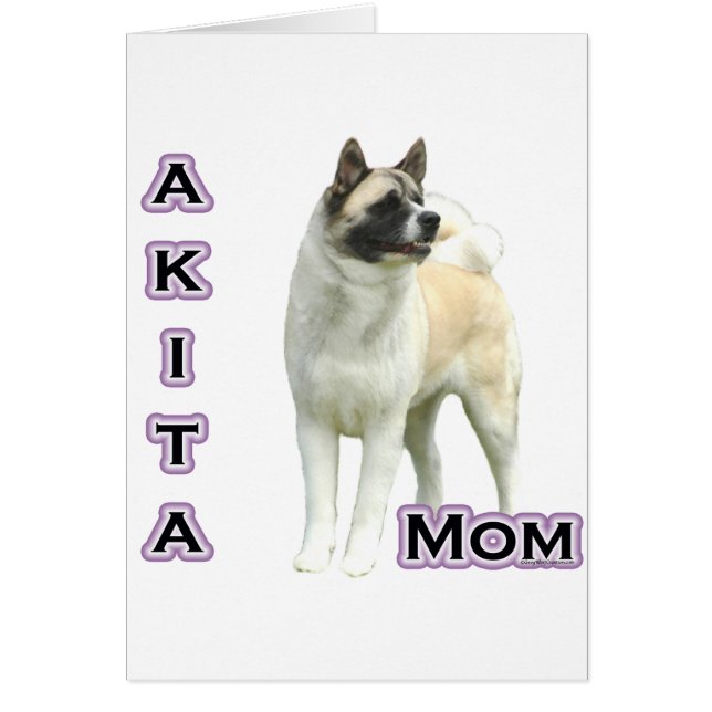 Cartão Akita Mãe 4 (Frente)