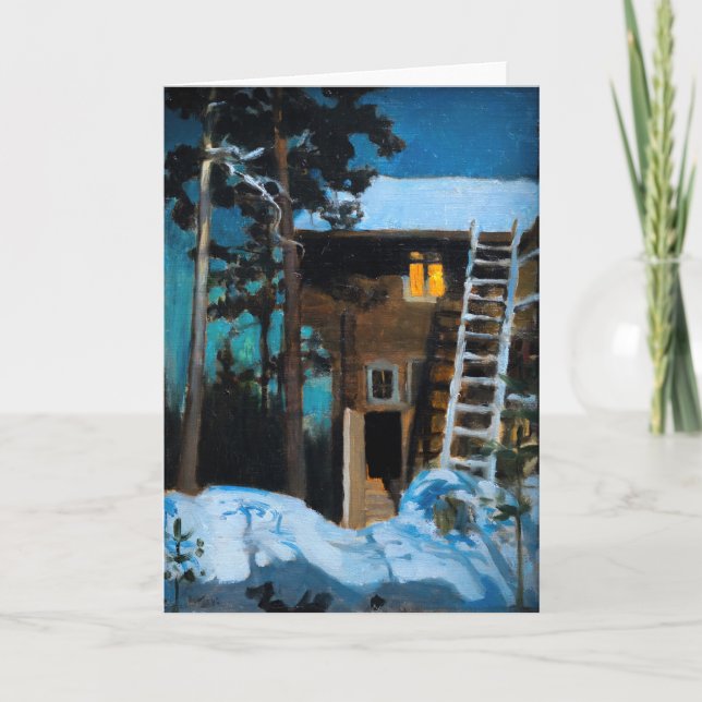 Cartão Akseli Gallen-Kallela - Kalela no inverno (Frente)