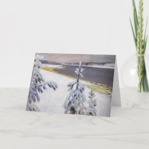 Cartão Akseli Gallen-Kallela - Paisagem de inverno #2
