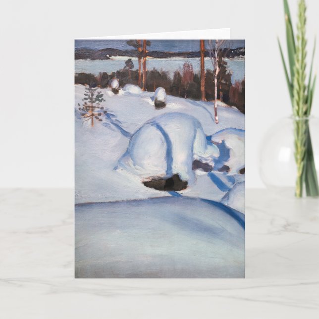 Cartão Akseli Gallen-Kallela - Paisagem de inverno nº 1 (Frente)