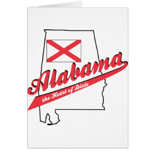 Cartão Alabama Coração de Dixie!