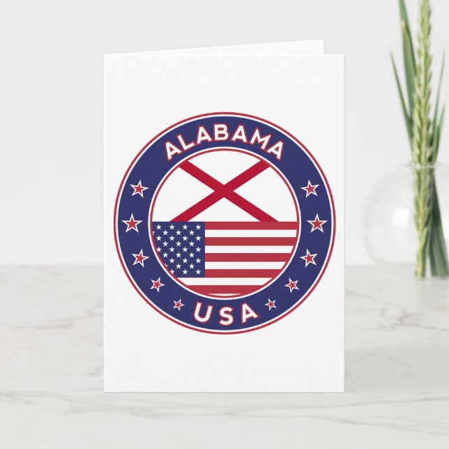 Cartão Alabama, Estados Unidos, (Frente)