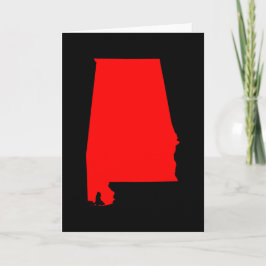 Cartão Alabama Negro e Vermelho