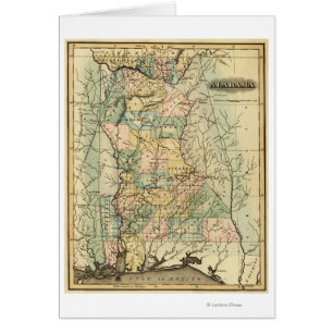 Cartão AlabamaPanorâmica MapAlabama