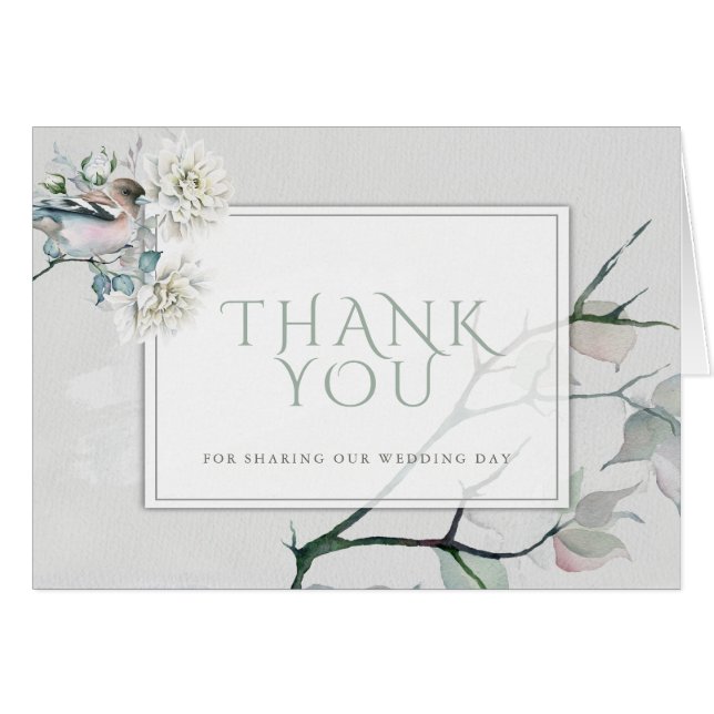 Cartão Alabaster Dahlia Woodsy Rustic Watercolor (Frente Horizontal)