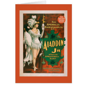 Cartão Aladdin Jr. Conto de um Maravilhoso Teatro Lâmpada