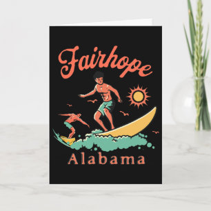 Cartão Alama Fairhope Surfista Al Surfando Férias na Prai
