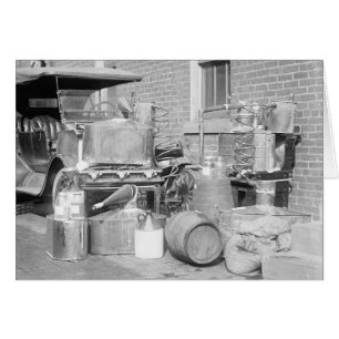 Cartão Alambique de Moonshine Confiscado, 1922