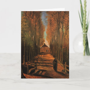 Cartão Alameda de Chopos no Outono por Vincent van Gogh