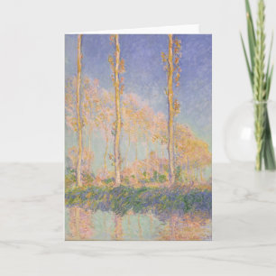 Cartão Álamos, paisagem impressionista, Claude Monet