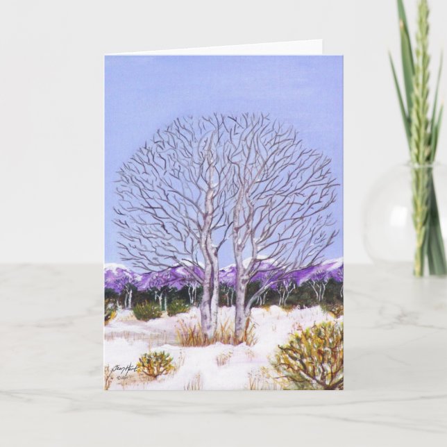 Cartão Álamos tremedores gêmeos (Frente)