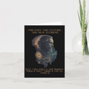 Cartão Alan Watts cita a mente cósmica do relógio da ilus