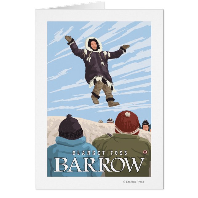 Cartão Alaska Blanket Toss - Barrow, Alaska (Frente)