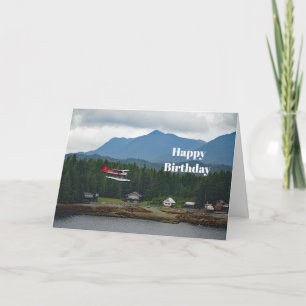 Cartão Alaska Floatplane Landscape Photo Birthday