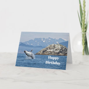 Cartão Alaska Humpback Whale Wildlife Photo Birthday