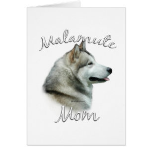Cartão Alaskan Malamute Mãe 2