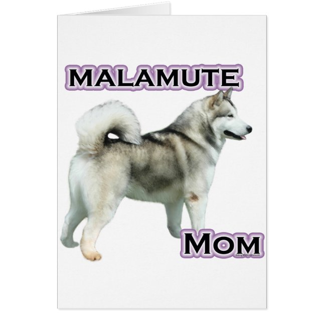 Cartão Alaskan Malamute Mãe 4 (Frente)