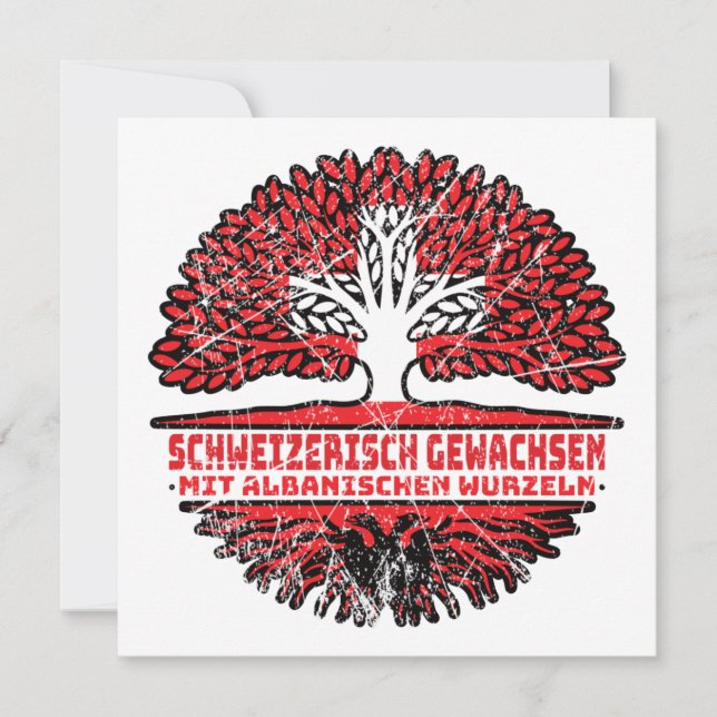 Cartão Albanisch Schweizer Schweiz Baum Wurzel (Frente)