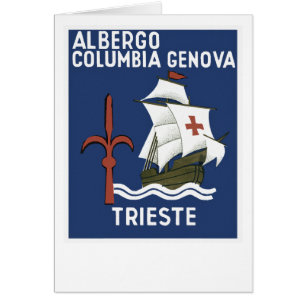 Cartão Albergo Columbia Genoa ~ Trieste