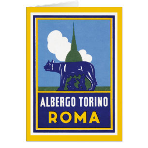 Cartão Albergo Torino Roma