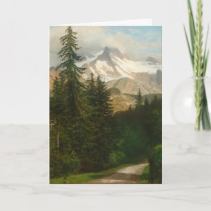 Cartão Albert Bierstadt Pintando Neve no Alto País