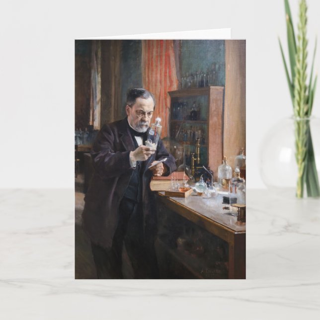 Cartão Albert Edelsense - Retrato de Louis Pasteur (Frente)