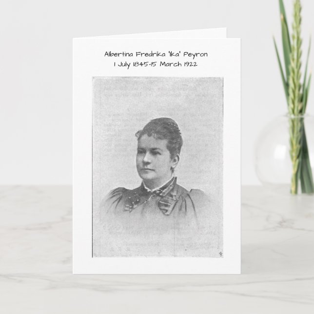 Cartão Albertina Fredrika Ika Peyron (Frente)