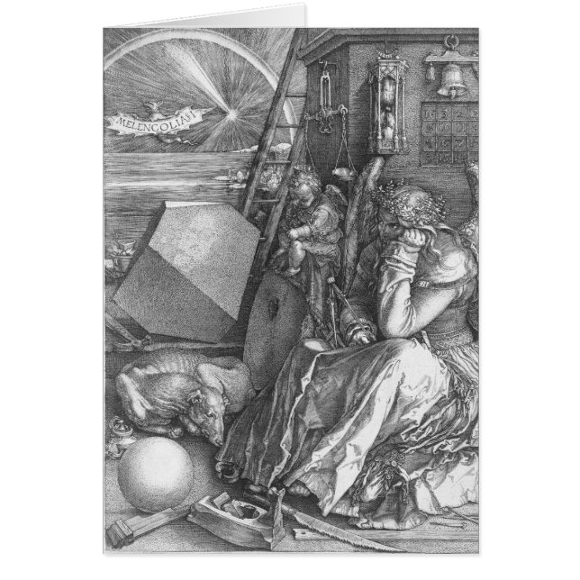 Cartão Albrecht Dürer - Melencolia (Frente)