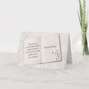 Cartão Álbum de Recortes em Damask para 10º Aniversário
