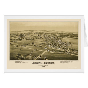 Cartão Alburtis e Lockridge, mapa panorâmico do PA - 1893