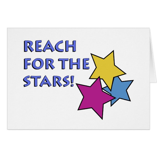 Cartão Alcance as Estrelas! (Frente Horizontal)