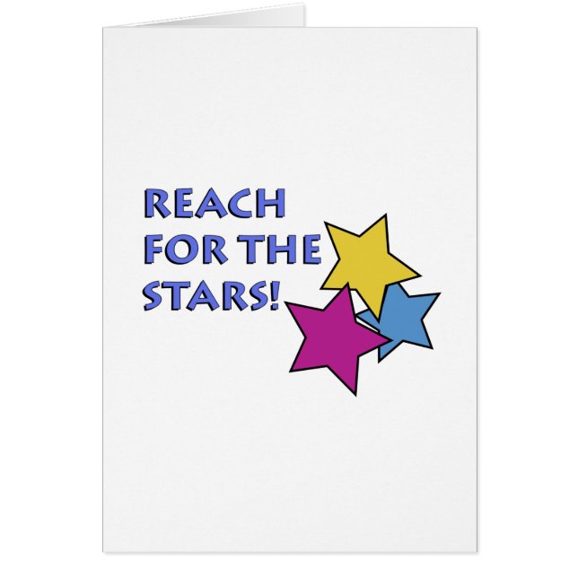 Cartão Alcance as Estrelas! (Frente)