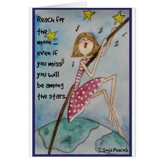 Cartão Alcance para a lua (Frente)