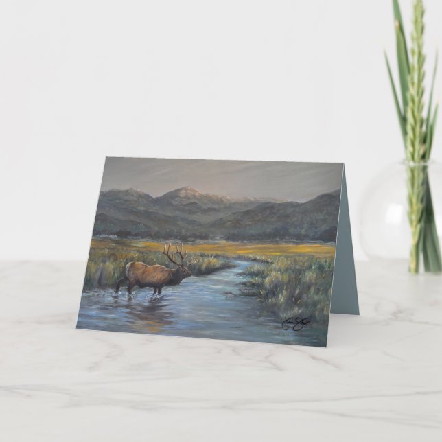 Cartão Alce Dourado 5 x 7" (Frente)