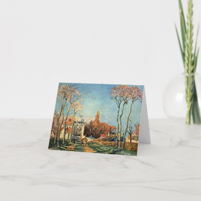 Cartão Aldeia de Entrada Camille Pissarro de Voisins (Frente)