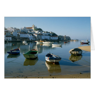 Cartão Aldeia de Pesca de Ferragudo, Algarve, Portugal