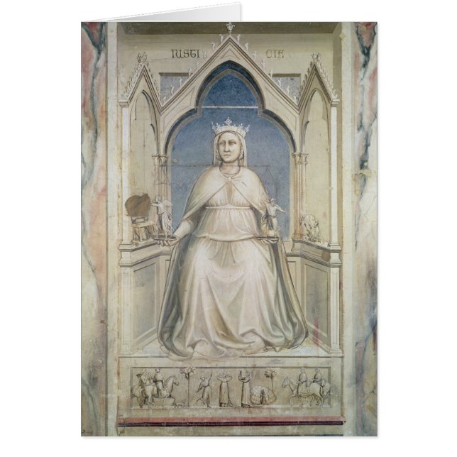 Cartão Alegoria de justiça, c.1305 (Frente)