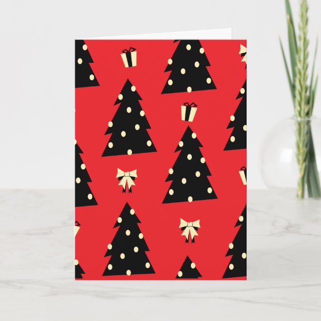Cartão alegre de árvore de Natal (Frente)