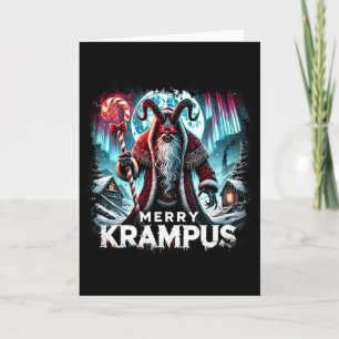 Cartão Alegre Krampus Mitológico Natal Xmas Horror Kramp
